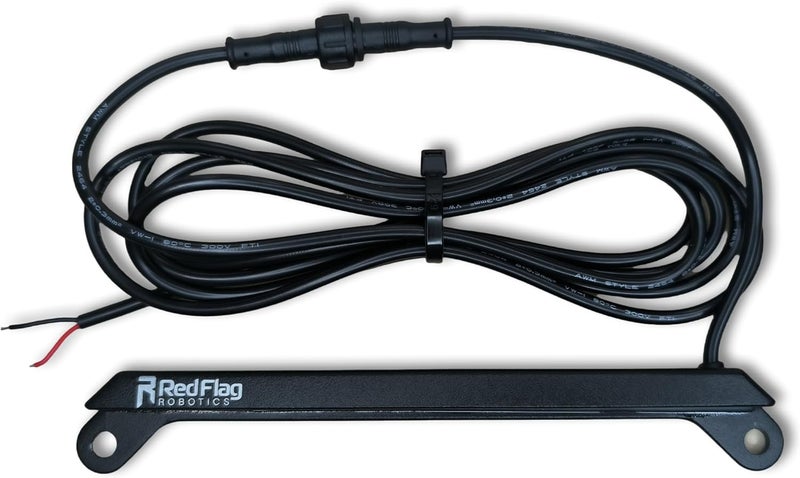 Red Flag Robotics Universal license plate light 12V 100mA with waterproof connector and 86 in lead - Image 1
